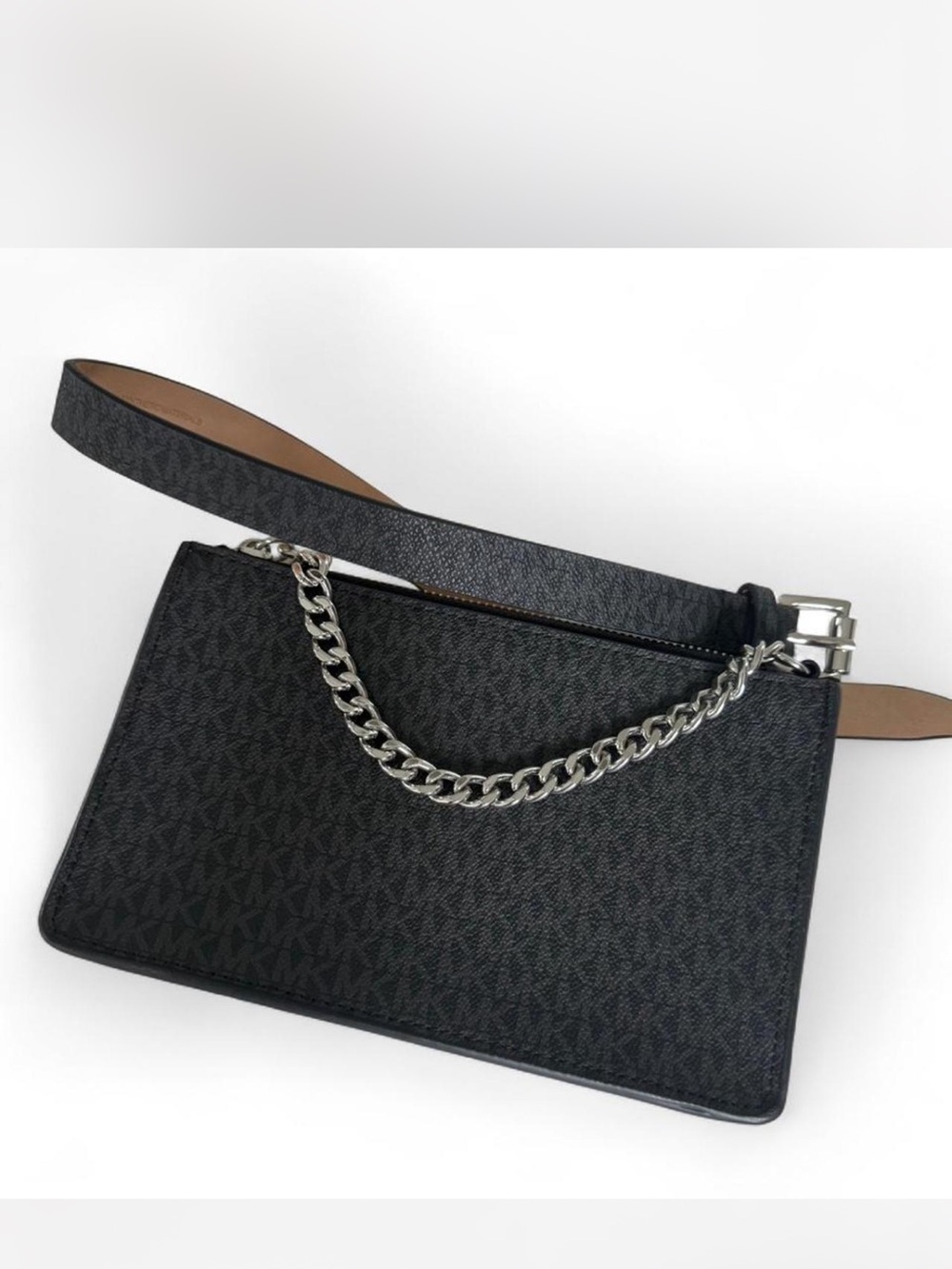 Michael Kors Chain Black Fanny Pack Belt Small